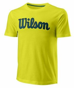 Muška majica Wilson Script Eco Cotton Tee Slimfit M - sulphur spring