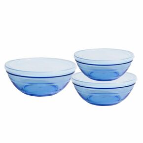 Set Zdjela Duralex Marine Plava S poklopcem 3 Dijelovi
