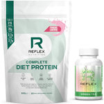 Reflex Nutrition Complete Diet Protein 600 g Strawberry/Raspberry/Green Tea 100 caps.