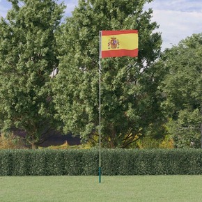 VidaXL Španjolska zastava i jarbol 5