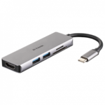 USB hub D-Link DUB-M530 5-u-1 USB-C Hub sa HDMI i SD/microSD čitačem kartica 4K30Hz