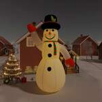 Božićni snjegović na napuhavanje s LED svjetlima 805 cm