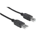 Manhattan USB kabel USB 2.0 USB-A utikač, USB-B utikač 1.00 m crna 306218