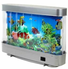 Rotirajući LED ukrasni akvarij s plutajućom ribom 30cm
