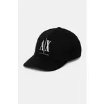 Pamučna kapa sa šiltom Armani Exchange crna XW001179.AF14711.NOS
