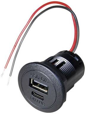 ProCar Power USB-C/A dvostruka utičnica PD/QC bez LED-a Opteretivost struje