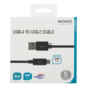 DELTACO USB-A to USB-C cable, 2m, USB 2.0, braided, black