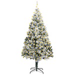 vidaXL Umjetno božićno drvce LED sa snijegom zeleno 400 cm PVC