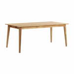 Blagovaonski stol od hrastovog drveta Rowico Mimi, 180 x 90 cm