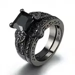 RNR Crowned Black Mystery, prsten od nehrđajućeg čelika