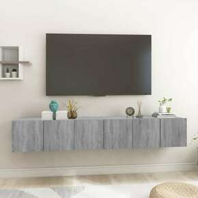 VidaXL Viseći TV ormarić siva boja hrasta 3 kom 60 x 30 x 30 cm drveni