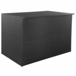 vidaXL Vrtna kutija za odlaganje od poliratana crna 150 x 100 x 100 cm