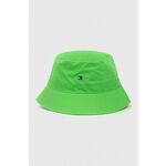 Pamučni šešir Tommy Hilfiger boja: zelena, pamučni - zelena. Šešir iz kolekcije Tommy Hilfiger. Model s uskim obodom, izrađen od glatkog materijala.