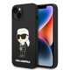 Karl Lagerfeld KLHMP14SSNIKBCK Apple iPhone 14 hardcase black Silicone Ikonik Magsafe