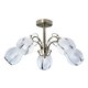 RABALUX 2271 | JoelR Rabalux luster svjetiljka 5x E27 bronca, bijelo, prozirno