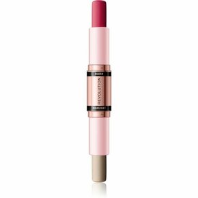 Makeup Revolution Blush &amp; Highlight kremasto rumenilo i highlighter u sticku nijansa Mauve Glow 2x4