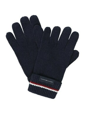 TOMMY HILFIGER Klasične rukavice tamno plava / svijetlocrvena / bijela