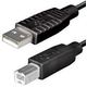 NaviaTec USB 2.0 A muški na B muški kabel, 2m, crni NVT-USB-225
