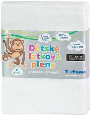 T-TOMI TETRA Cloth Diapers EXCLUSIVE COLLECTION White platnene pelene White 70x70 cm 5 kom