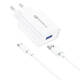 Foneng EU13 Wall Charger + USB to USB-C Cable, 3A (White)