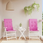 Vrtni jastuci za stolice 2 kom ružičasti 120x50x3 cm od tkanine