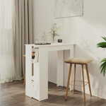 Barski stol s policom bijeli 102 x 50 x 103 5 cm od iverice