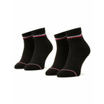 Set od 2 para muških visokih čarapa Tommy Hilfiger 100001094 Black 200