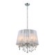 ITALUX MDM-2572/5 W | Cornelia-IT Italux visilice svjetiljka 5x E14 krom, bijelo, prozirno