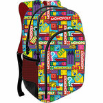 Must: Monopoly školska torba, ruksak sa tri odjeljka 33x16x45cm