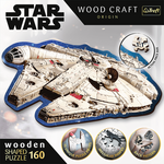 Wood Craft: Star Wars - Millenium Falcon - Tisućljetni sokol 160 komada premium drvena slagalica - Trefl