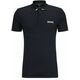 Muški teniski polo BOSS x Matteo Drop-needle Polo Shirt With Contrast Logos - dark blue