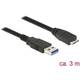 Delock USB kabel USB 3.2 gen. 1 (USB 3.0) USB-A utikač, USB-Micro-B 3.0 utikač 3.00 m crna pozlaćeni kontakti