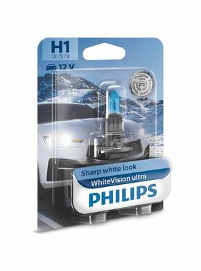 Philips WhiteVision Ultra (12V) - do 60% više svjetla - do 35% bjelije (4200K)Philips WhiteVision Ultra (12V) - up to 60% more light - up to 35% - H1 H1-WVUL-1