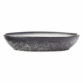 Bijelo-crna keramička ovalna zdjela Maxwell &amp; Williams Caviar