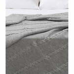 Sivi pamučni prekrivač za bračni krevet 200x220 cm Trenza - Oyo Concept