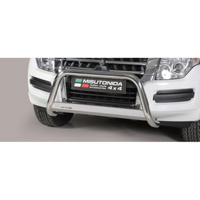 Misutonida Bull Bar Ø63mm inox srebrni za Mitsubishi Pajero 2015 s EU certifikatom
