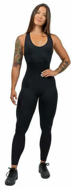 Nebbia One-Piece Workout Jumpsuit Gym Rat Black XS Fitness hlače