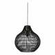 Crna stropna svjetiljka sa sjenilom od ratana ø 40 cm Pacino - Light &amp; Living