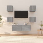 vidaXL Set zidnih TV ormarića boja hrasta sonome od konstruiranog drva