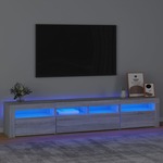 vidaXL <em>TV</em> ormarić s LED svjetlima boja hrasta sonome 210x35x40 cm