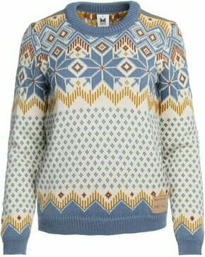 Dale of Norway Vilja Womens Knit Sweater Off White/Blue Shadow/Mustard XS Džemper