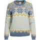 Dale of Norway Vilja Womens Knit Sweater Off White/Blue Shadow/Mustard XS Džemper
