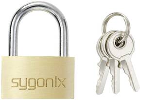Sygonix SY-5045288 lokot 29.8 mm različito zatvaranje zlatno-žuta zaključavanje s ključem