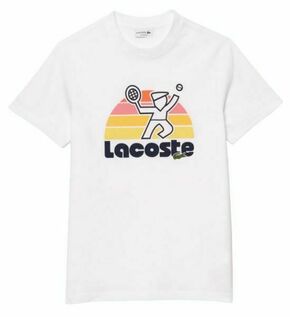 Muška majica Lacoste Washed Effect Tennis Print T-Shirt - white