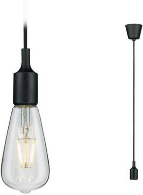 Ketil viseća svjetiljka IP44 max1x20W E27 crna 230V silikon / plastika Paulmann Ketil 50346 viseća svjetiljka LED E27 crna
