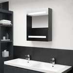 vidaXL LED kupaonski ormarić s ogledalom sjajni sivi 50 x 14 x 60 cm