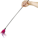 Flamingo štap sa šarenim perjem - igračka za mačke 1 kom