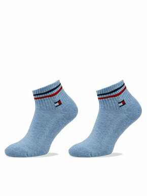 Set od 2 para unisex niskih čarapa Tommy Hilfiger 701228177 Light Blue Melange 004