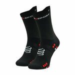 Visoke unisex čarape Compressport Pro Racing Socks V4.0 Run High XU00046B_906 Black/Red
