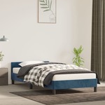 vidaXL Okvir za krevet s uzglavljem tamnoplavi 90x200 cm baršunasti